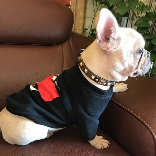 Cotton Letter Print Chihuahua Tshirt French Bulldog Soft Breathable Sweater Pet Dog Clothes for Small Dogs Pets Clothing PC1236
