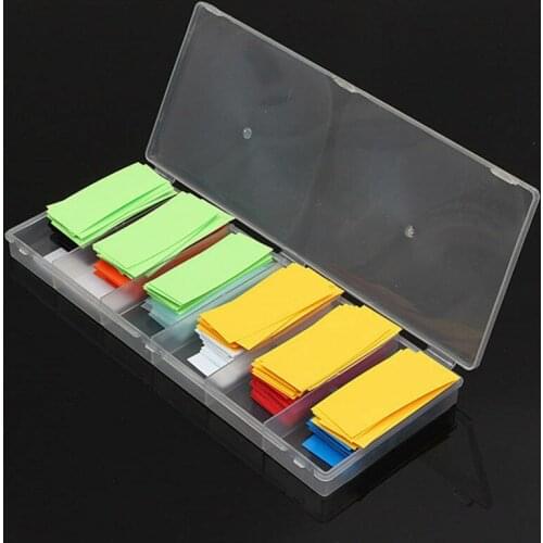 74mm PVC Heat Shrink Tubing Tube Wrap Kit 8 Colors With Case For Li ion 18650 Battery 280pcs/box