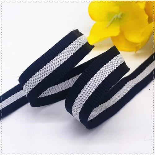 High quality 3/8"10mm Width Black White Striped Grosgrain Ribbons Wedding Christmas DIY Handmade Decorative materials 1 Meter
