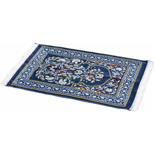 Musilim Prayer Rug 70*110cm Arabesca Polyester+Cotton Nonwoven Islamic Prayer Mat Mosque Eid Ll-Fitr Worship Carpet