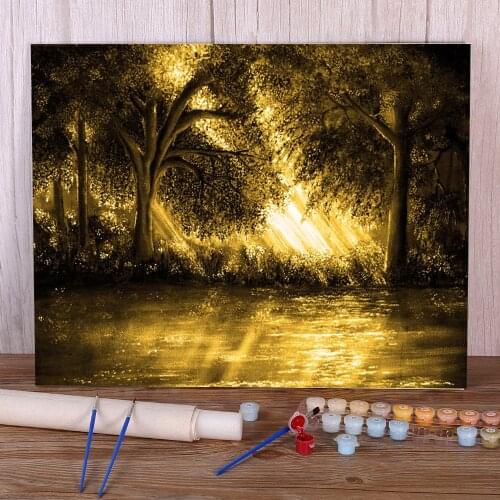 Natural Scenery New Beginning Coloring By Numbers Painting Package Oil Paints 50*70 Picture By Numbers Photo Home Wholesale