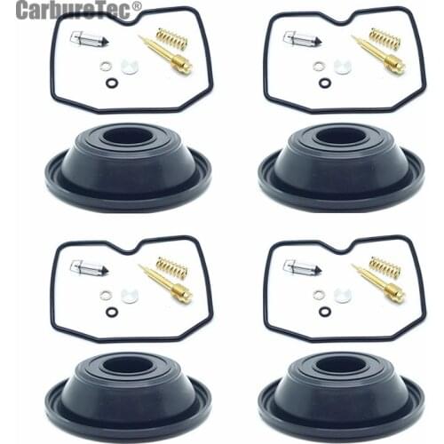 For Suzuki Bandit GSF600 GSF600S 96-03 GSF 600 S Carburetor Repair Kit Vacuum Diaphragms Pilot Screw Seals Rebuild Parts 4 Sets