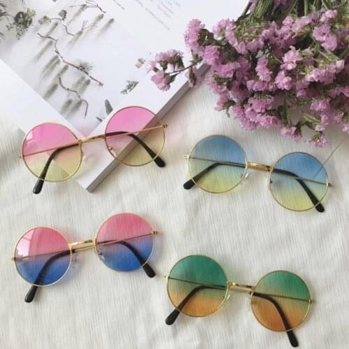 Retro Ocean Film Round Frame Sunglasses Women Valentines Day Gift Brand Ulzzang Fashion Wild D03 Fashion Wholesale Glasses
