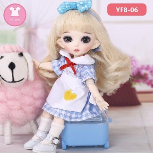 BJD SD Doll Clothes 1/8 Sdcustom-made Plaid Skirt Princess Style For Lati Yosd Body YF8 to 6 Doll Accessories