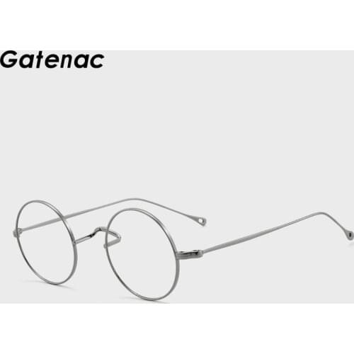 Vintage Pure Titanium Glasses Frame Men Myopia Prescription Optical Eyeglasses Frame Women 2021 New Small Round Luxury Eyewear