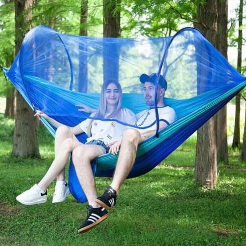 2 person Multiuse Portable Hammock Camping Survivor Hammock with Mosquito Net Stuff Sack Swing hamac Bed Tent Use Furniture