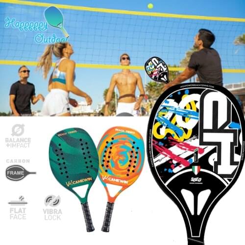 Professional Women And Men Full Carbon Beach Tennis Paddle Racket EVA Face Tennis Raqueta With Bag Adult