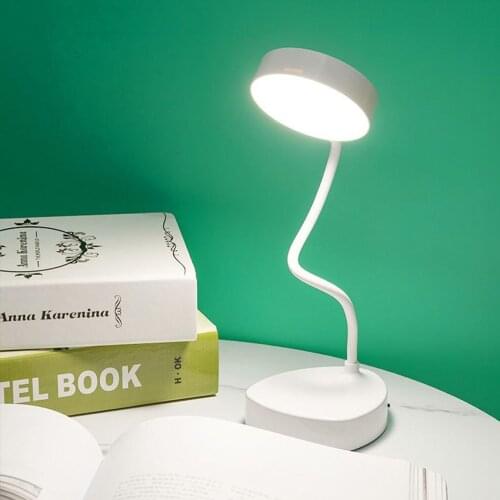 LED Reading Light USB Charging Dimming Reading Lamp 3000-6000K Desk Lamp 360° Rotatable Eye Protection Student Table Light