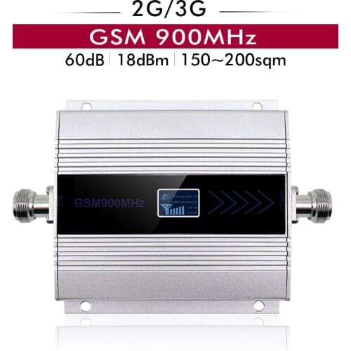 60dB Gain LCD Display 2G GSM 900 MHz Cell Phone Signal Booster GSM 900MHz Mobile Phone Signal Repeater Cellular Signal Amplifier