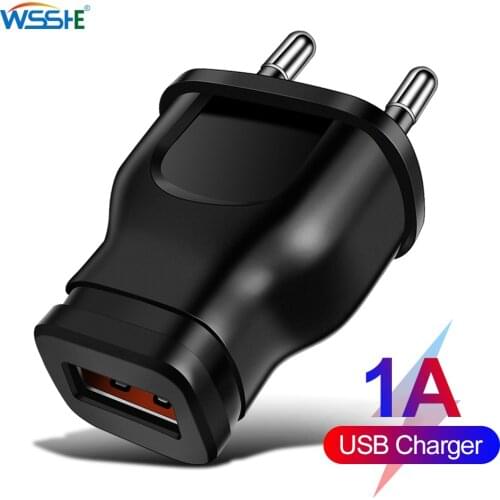 USB Charger Travel 5V 1A EU/US Plug Charging Adapter portable Wall charger Mobile Phone cable For iphone Samsung xiaomi
