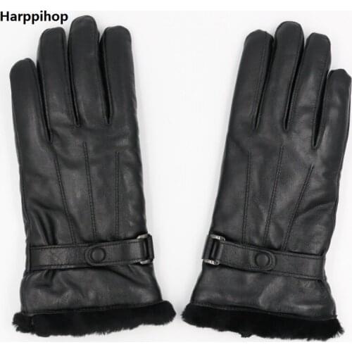 Genuine Leather sheepskin Gloves for Women Sheepskin Fur Australia Woolen Gloves Ladies Mittens Female Waterproof Gloves