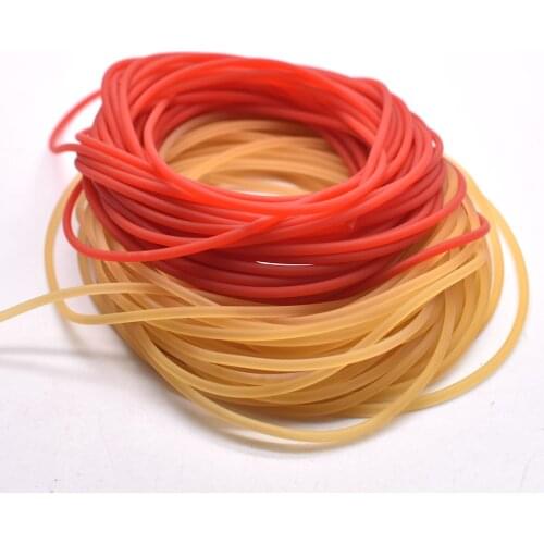 10 Meters Diameter 2mm Solid Elastic Rubber Line High Quality Natural Clolor And Red Color Fishing Rope