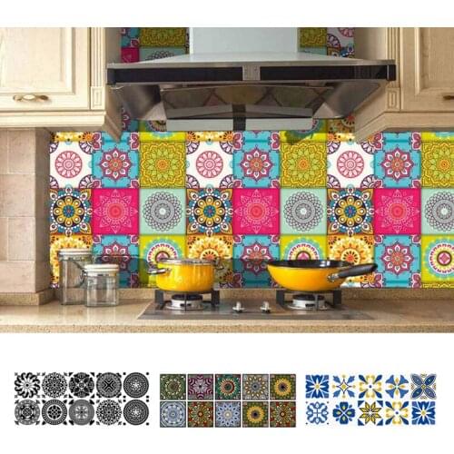 10Pcs Tile Stickers Waterproof And Oil-Proof Wall Stairs Furniture Decoration Self-Adhesive Paper Home Decoration Wall Stickers