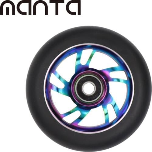 [100mm] Replacement Push/Kick/Stunt Scooter Wheels with Bearings & Bushings Scooter Parts Accessories 2pcs/set Manta pro scooter