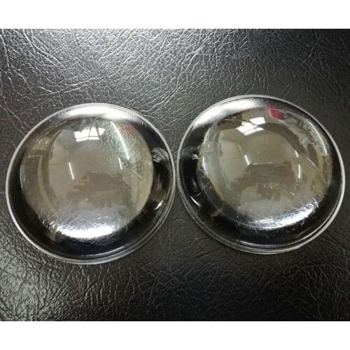 2PCS 69mm Optical Glass Design LED Focal Length 35mm Plano Convex Glass Lens For DIY Condensing Lens Focusing Flashlight Lens