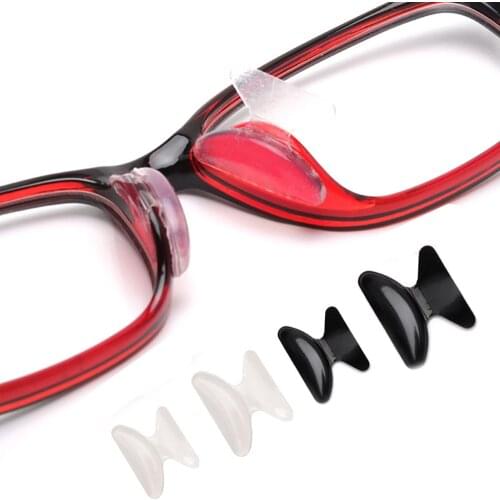 2.5mm & 1.8mm 5 Pairs Eyeglasses Nose Pads for Sunglasses Non-Slip Silicone Soft Adhesive Stick on Nose Pads Glasses Spectacles
