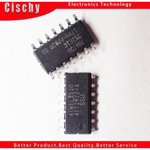5pcs/lot ATTINY24-20SSU ATTINY24A-SSU ATTINY24 SOP-14 In Stock