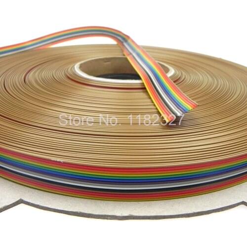 50 meters/lot) Falt Ribbon cable 1.27mm Pitch 14 Pin Voor PCB 50 meters long