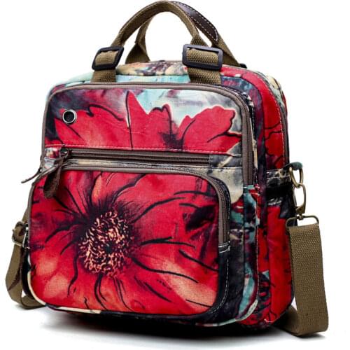 Bolso Kiple Large Capacity Women 2018 New Multifunction Rose flower Bags For Women Waterproof Canvas Backpacks Mochilas