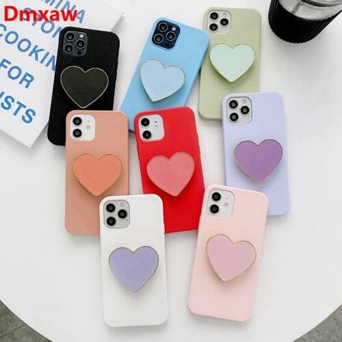 Phone Case For iPhone 12 Pro Max 12 Mini 11 Pro Max X XR XS Max 8 7 6 6s Plus SE 5 5S Back Cover French love bracket Holder Case