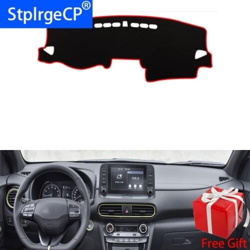 For Hyundai Encino Kauai Kona 2017 - 2020 Car Styling Dash Mat Dashmat Dashboard Sticker Cover Sun Shade Dash Board Cover Carpet