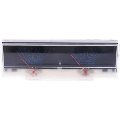 Power Amplifier Panel Dual Analog VU Meter Audio Level dB Meter with BackLight