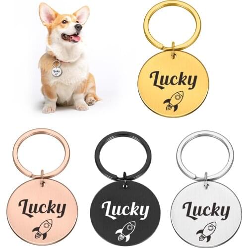 Pet ID Tags Pet Dog Collar Accessories Custom Dogs Name Tags Anti-lost Personalized Cat Dog Puppy ID Tag Pendant Free Engraved