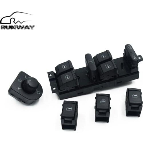 5PCS For Volkswagen VW JETTA GOLF MK4 POLO BORA A4 Passat B5 BEETLE 1J4 959 857D 1J1 959 565E Power Window Mirror Switch Button