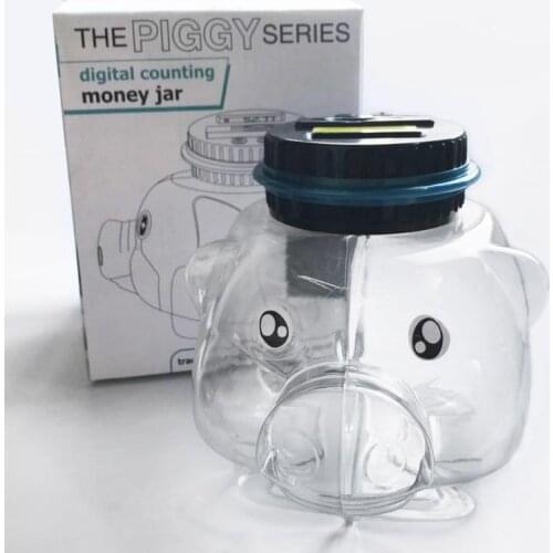 1.5L Piggy Bank Counter Coin Electronic Digital LCD Counting Coin Money Saving Box Jar Coins Storage Box USD EURO GBP organizer