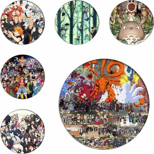 Miyazaki Hayao Manga Totoro Spirited Away BackPack Badges Brooch Pins Attack Collection Cosplay Toys for Bags Clothes