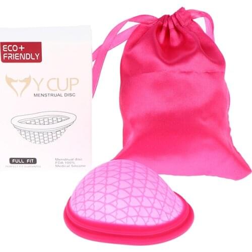 Reusable Copa Menstrual Disc Flat-fit Design Menstrual Cup Extra-Thin Sterilizing Silicone Menstrual Disk Tampon/Pad Alternative