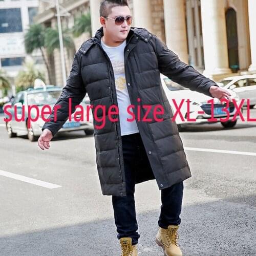 New Arrival Fashion Men Super Large Thickened X-long White Duck Down Thick Casual Down Jacket Plus Size XL-10XL 11XL 12XL 13XL