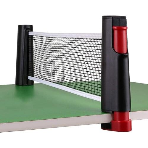 New Portable Ping Pong Net Rack Retractable Table Tennis Net Rack Ping Pong Accessory Ping Pong Net Rack With 1Pair Table Tennis