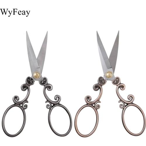 Zakka European Vintage Scissors Sewing Scissors Embroidery Retro Dressmaker Shears Scissors Craft Fabric Tool Tailor Scissors