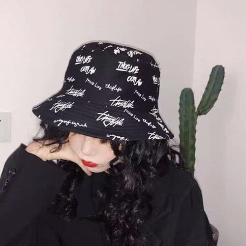 2021 New Summer Bucket Hats Unisex Women Mens Panama Hat Double-sided Wear Fishing Hat Fisherman Cap For Boys Girls