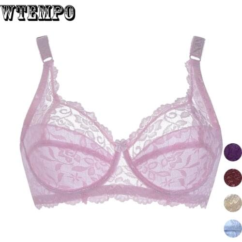 Sexy Lace Bras Push Up Bra Women Seamless Underwear Wireless Soft Floral Bralette Female Plus Size Brassiere Ultra Thin Lingerie
