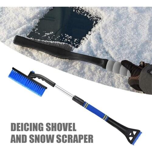 Car Snow Removal Shovel Retractable Snow Brush Scraping Snow Shovel Car Glass Snow Brush Winter Ice Scraper Removal Tool