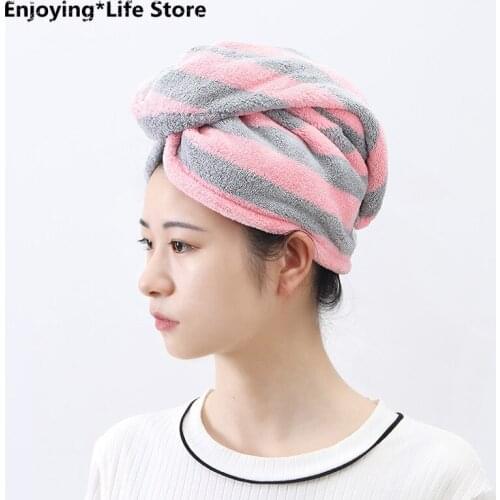 Cute Thick Shower Cap Quick-drying Wipe Hair Absorbent Hair Wash Hair Shower Cap Dry Hair Towel Caps for Women