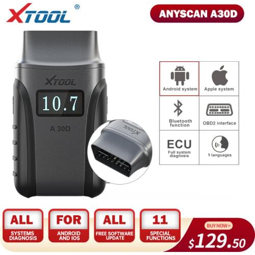 XTOOL Anyscan A30M Bluetooth-compatible OBD2 Scanner With Android/IOS CodeRead Full System Diagnosis Multi Car Brand Free Update