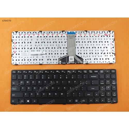 US QWERTY New Replacement Keyboard for Lenovo Ideapad 100-15IBD B50-50 Laptop Black with Frame