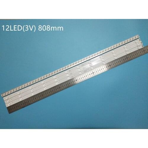 New 4PCS 12LED 808mm LED backlight strip for LE40B3000 LED40ME1000 LED40D12-ZC14-04 A B LED40D12-03(B) A