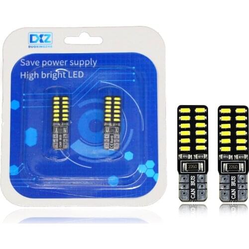 T10 6500K Car Bulb 3014 24SMD Car LED Width Lamp Car Reading Light Small Car Bulb Car Accessories