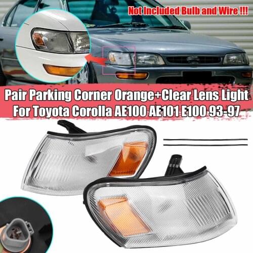 Car Side Corner Light Marker Turn Signal Parking Lamp Front Bumper Light Cover For Toyota Corolla AE100 AE101 E100 1993-1997