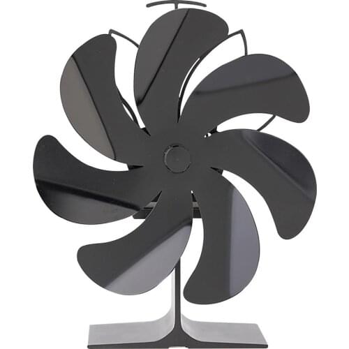 7 Blades 203CFM Fireplace Fan Heat Powered Fan Log Wood Burner Eco Fan Quiet Home Stove Fan for Wood-fired Oven
