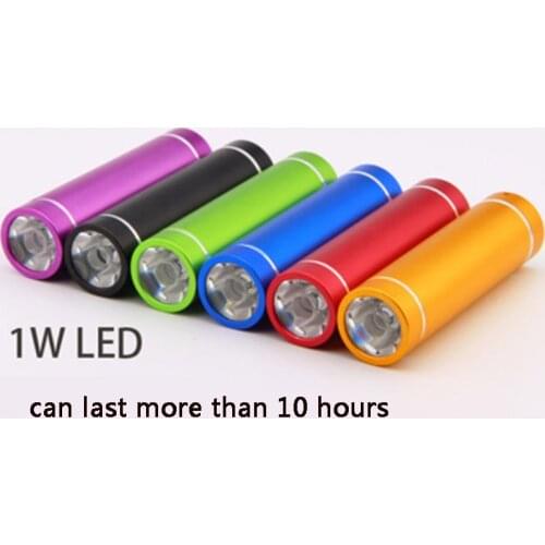 Waterproof Mini LED Torch Aluminium alloy shell Led Flashlight lamp light mini Torch Light 1 Mode for AAA Battery six colors