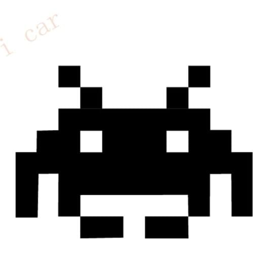 2 pcs/lot SPACE INVADERS Funny Car Window Wall Laptop , ipad JDM DRIFT Vinyl Decal Sticker