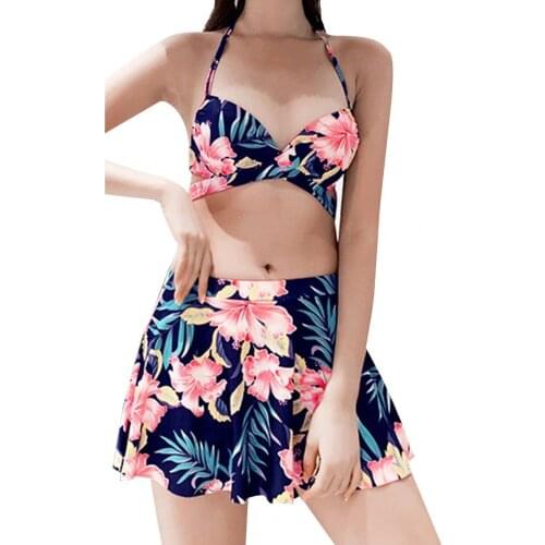 Women Sexy Push Up Bra Briefs Wrap Floral Print Swimsuit Swimwear Bikini Set Swimsuit Women Bikini Set Swimwear Female Swimming
