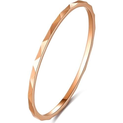 Hot sale 18K Rose Gold Ring Women AU750 Gold Ring Band Little ring