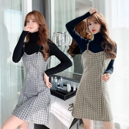 Winter Korean Thick Sweater Two Piece Set Fashion Jacquard Jacket Dresses Women 2 Piece Skirt Sets 2021 Clothing