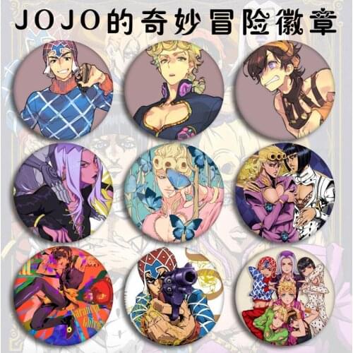 JoJos Bizzare Adventure Golden Wind Metal Badge Pin Brooch Chestpin Costume Accessory Enamel Pin badges